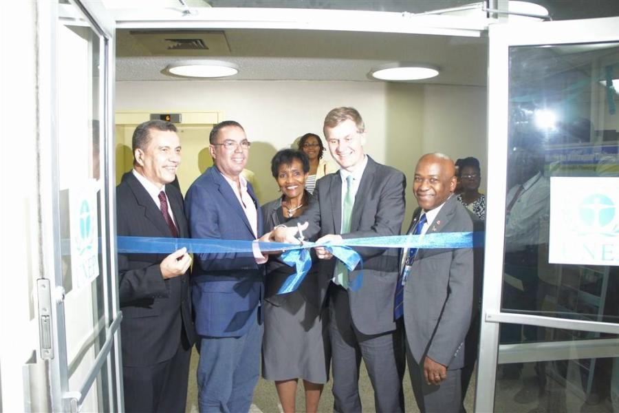 Ribbon cutting ceremony for the official opening of the UNEP Caribbean Sub-Regional Office 