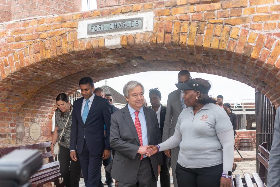 Secretary-General visits the historic site of Port Royal