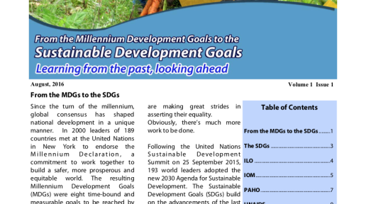From the MDGs to the SDGs